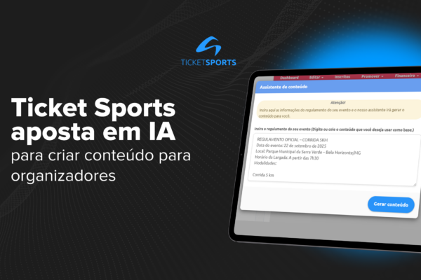 Assistente de IA no painel da Ticket Sports