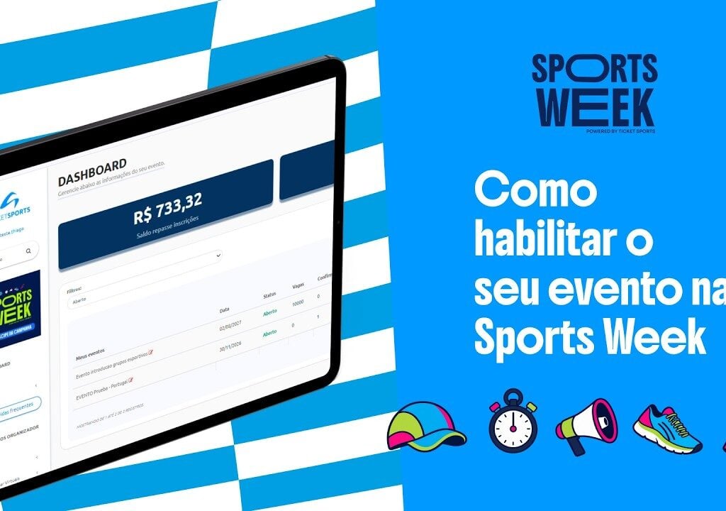 Sports Week 2026 | Aprenda habilitar o seu evento
